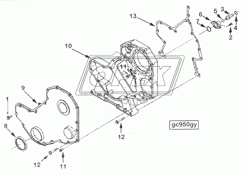 ВР9886-04 Передняя крышка шестерни